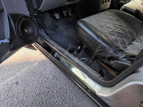 LIDER  Накладки на пороги  Лада Lada Приора Priora 2170 4 шт нержавейка    фото 4