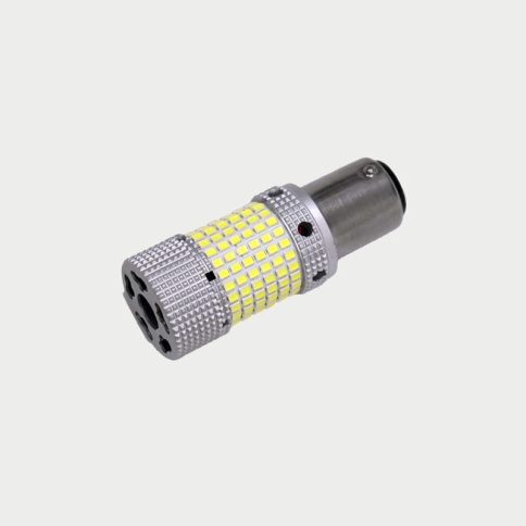 C2R  лампа светодиодная сверхяркая P21/5W 150SMD с охлаждением c цоколем 6000K 850Lm 2 конт бел 1шт фото 4