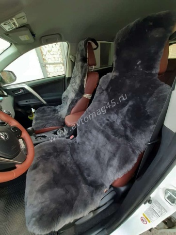 Накидки  короткий ворс серый на силиконе 140х55 2шт    фото 2