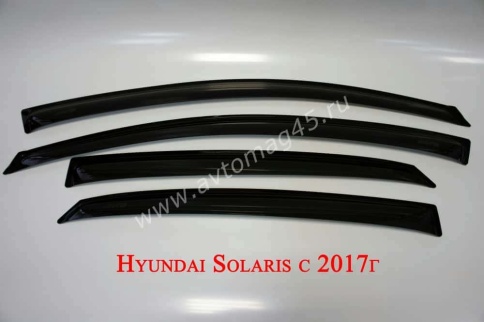 ANVair  дефлекторы окон Hyundai Solaris Хендай Солярис седан 2017-2022г комплект 4шт    фото 2