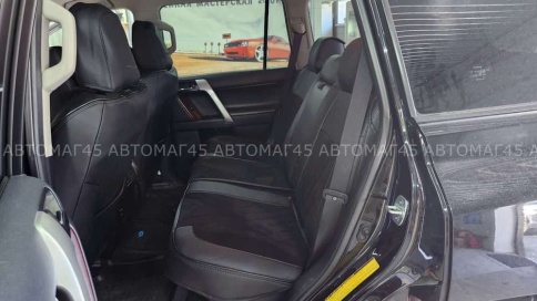 Чехлы  накидки на сиденье экокожа+алькант черный трансформер с отдельным подголовником компл Oumanni фото 5