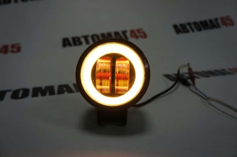 C2R Светодиодная  фара дальний свет круг 2 диода + дхо d=70мм 12-32V 1шт гарантия 1 мес    фото 7