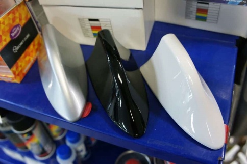 Антенна  Акулий плавник серебристый с усилителем CW-333   фото 5