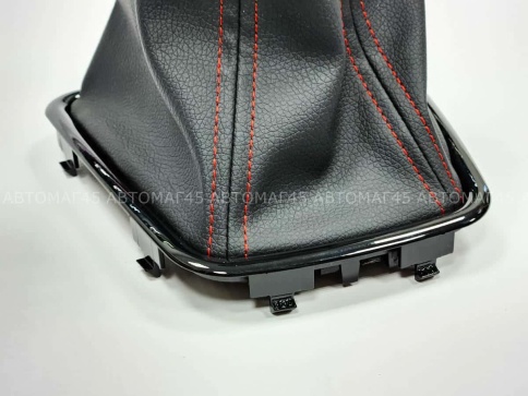 SALMAN Ручка КПП Lada Лада Приора 2 черный лак с красной ниткой в сборе   фото 8