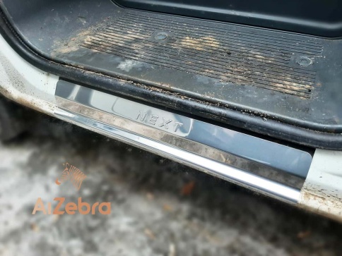 LIDER  Накладки на пороги  ГАЗель GAZ Next 2 шт алюминий широкие    фото 3