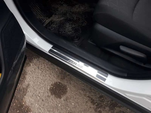 LIDER  Накладки на пороги  Toyota RAV4 XA50 Тойота Рав4 ХА50 2018-2024г 4 шт нержавейка    фото 2