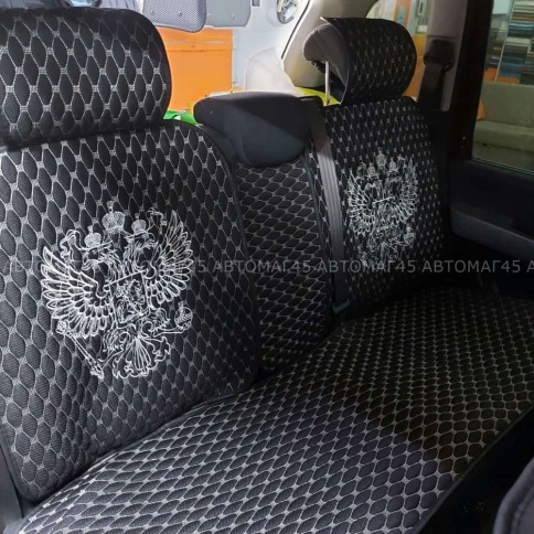 Чехлы  накидки на сиденье серия G лен черный бежевая/белая нитка комплект 5 шт фото 21