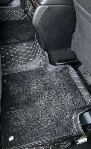 Ковры  5D экокожа Toyota Camry V40/V45 2006-2011г черный с бежевой ниткой+ворс компл Like АКЦИЯ! фото 3