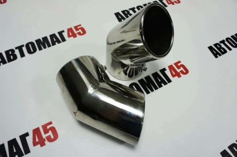 Насадка  на глушитель нержавеющая сталь загнутая D=100мм ZQX-941   фото 3