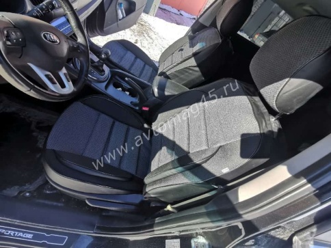 Авточехлы  Kia Sportage Киа Спортаж 2010-2016г Hyundai ix35 9-15г жаккард серый комплект Ижевск   фото 1