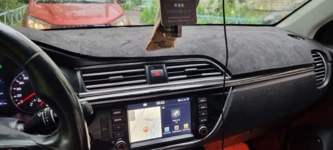 Накидка на панель Kia Rio Киа Рио c 2017г Rio X-Line Рио Х-Лайн с 2017г алькантара фото 4