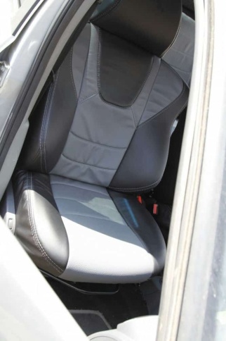 Динас  чехлы универсальные ПИЛОТ PILOT экокожа черный серый комплект    фото 5