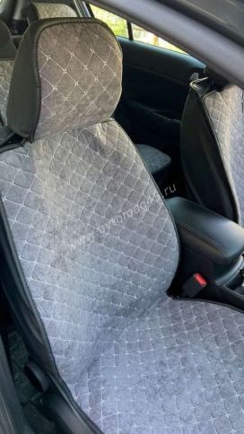 Чехлы  накидки на сиденье вельвет серый комплект 5шт    фото 14