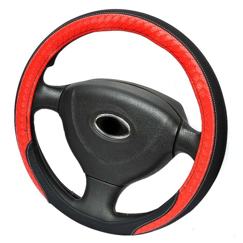 Maximal  оплетка руля экокожа черный/красный размер 37-39см JJ-107-BLRD  фото 1