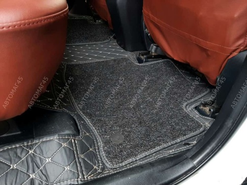 Ковры  5D экокожа Toyota RAV4 XA40 2013-2019г черный комплект с ворсом Maximal АКЦИЯ!   фото 5