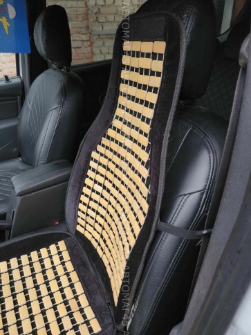 Федор Авто  накидка на сиденье массажер черный светлое дерево    фото 3