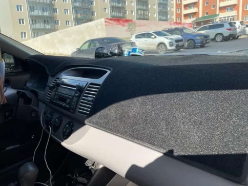 Накидка на панель Toyota Camry Тойота Камри V30 левый руль 2001-2006г карпет  фото 4