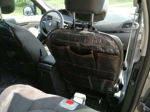 Airline накидка защитная на спинку переднего сиденья прозрачная с карманами 65х50см    фото 3