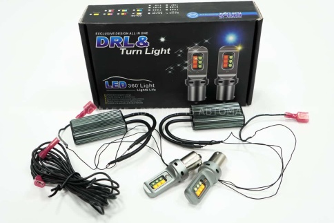 SALMAN Лампа светодиодная P21W Дхо и поворотник 12 SMD 2шт с обманкой гарантия 3 месяца 01816 фото 1