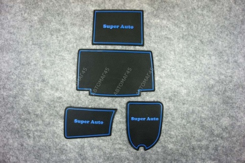 Коврики в ниши ВАЗ 2113 2114 2115 синие буквы 4пр. фото 1