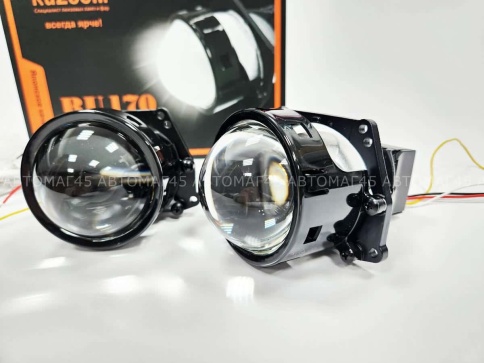 Ruzoom RU170 светодиодные Би-Led линзы 3.0" 12V 55/65W 6000K 4400Lm 1 чип 2шт гарантия 12 месяцев    фото 5