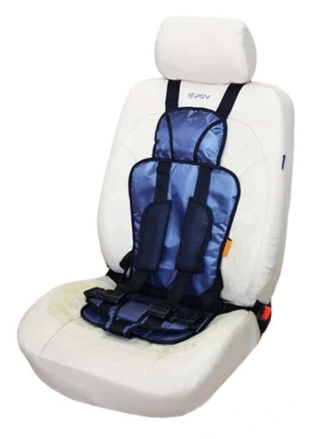 Масяня Автокресло бескаркасное универсальное 1,2,3 группа от 1-12 лет вес 9-36 кг синий фото 2