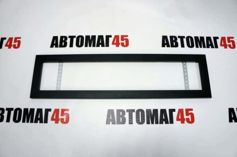 Широкая  рамка номерного знака черная без углов алюминий    фото 6