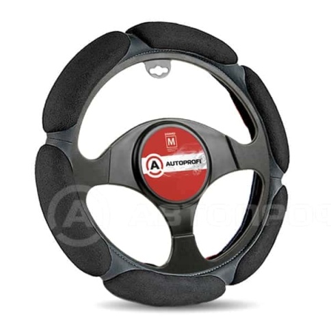 Autoprofi  оплетка руля спонж черный размер 6 лепестков L SP-5026    фото 1