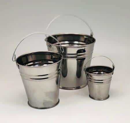 Ведро декоративное на фаркоп нержавейка d=7см h=7см    фото 2