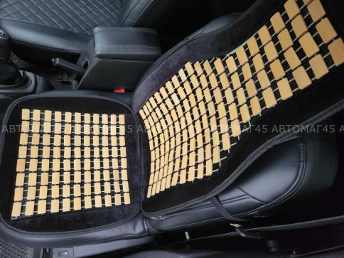 Федор Авто  накидка на сиденье массажер черный светлое дерево    фото 5