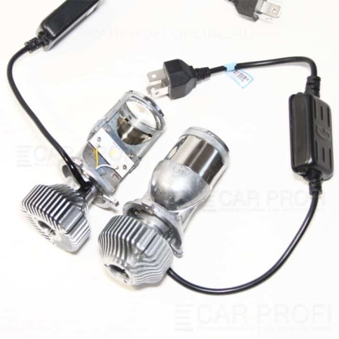 Carprofi светодиодные лампы LED линза модуль 2шт G1 1.4" H4 12В 30W 5100K 5500Lm гар 6мес фото 5