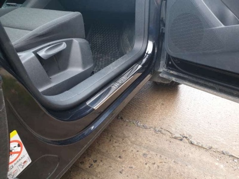 LIDER  Накладки на пороги  Volskwagen Tiguan 2 Фольцваген Тигуан 2 2016-2022г 4 шт нержавейка    фото 4