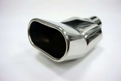 Насадка  на глушитель внутренний вход 6,2см внешний вход 13,5см сталь двойная ZXQ-3024 фото 2