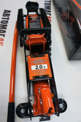 Автодело  домкрат 2т гидравлический подкатной высота 135-380мм    фото 4