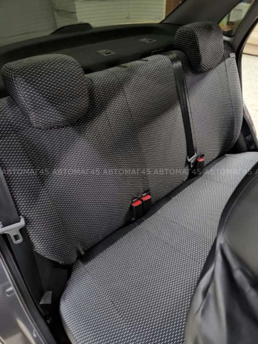 Авточехлы  Лада Granta Гранта до 08.2018г 1/1 2/3 жаккард черный г.Ростов  фото 11