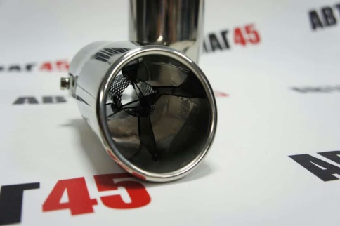 Насадка  на глушитель нержавеющая сталь прямая скошеная D=67мм ZXQ7641    фото 4