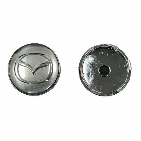 Колпачок ступицы Mazda 60/57 серебро TechLine Кик Слик (198790) фото 1