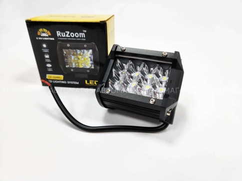 Ruzoom CF-36WRU фара светодиодная 12 диодов 6000К 1000Lm 12V  квадрат 36Вт дальний свет 1шт гар 1мес фото 5
