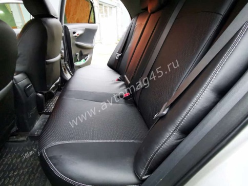 Авточехлы  Toyota Corolla Тойота Королла 2007-2013г кузов 150 экокожа черная г.Ростов    фото 2