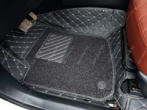 Ковры  5D экокожа Toyota RAV4 XA40 2013-2019г черный комплект с ворсом Maximal АКЦИЯ!   фото 6