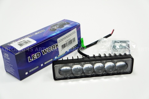 C2R Светодиодная фара прямоугольная SPOT дальний свет 10-30V 6 диодов 18Вт 1шт G0035   фото 1