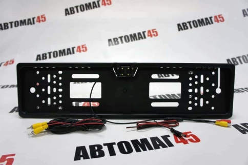 Универсальная  камера заднего вида в рамке номерного знака  4LED 170* диодная подсветка гарант 1мес фото 2