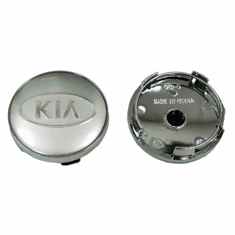 Колпачок ступицы Kia 60/57 серебро хром TechLine Кик Слик (198791) фото 2