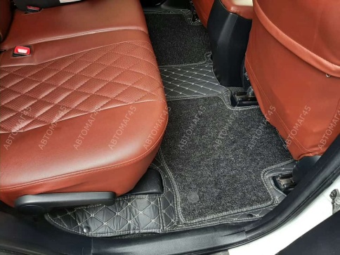 Ковры  5D экокожа Toyota RAV4 XA40 2013-2019г черный комплект с ворсом Maximal АКЦИЯ!   фото 7
