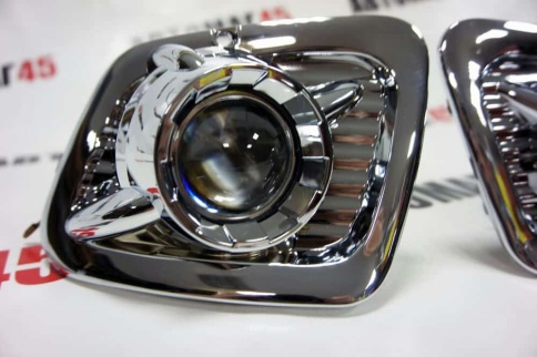 TypeR  фары линз противотуманные хром Лада Kalina Калина Лада Granta Гранта 2шт    фото 3