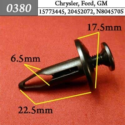 0380 Клипса пистон для Chrysler Ford GM  фото 1