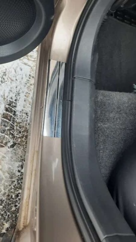 LIDER  Накладки на пороги  Nissan Qashqai 2013-2022г 4 шт нержавейка    фото 5