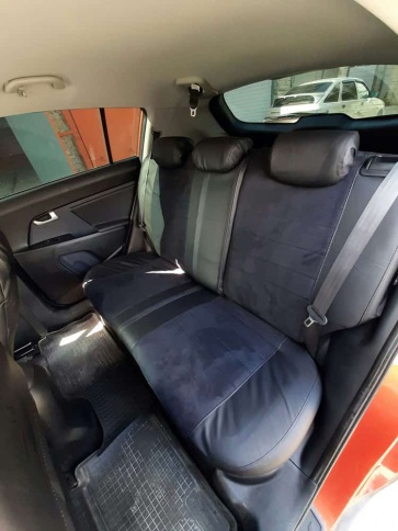 Экстрим  чехлы универсальные экокожа черная алькантара черная комплект    фото 3