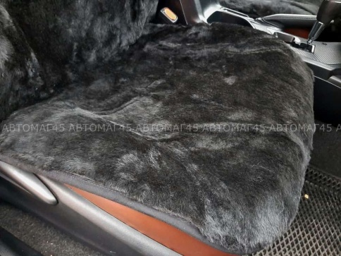 Рус Автотренд  Накидка на сиденье короткий ворс черный шерсть 40% размер XL 148х57см 2шт    фото 2