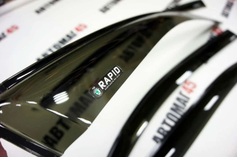 VAD  дефлекторы окон Skoda Rapid Шкода Рапид 2012-2023г комплект 4шт    фото 4